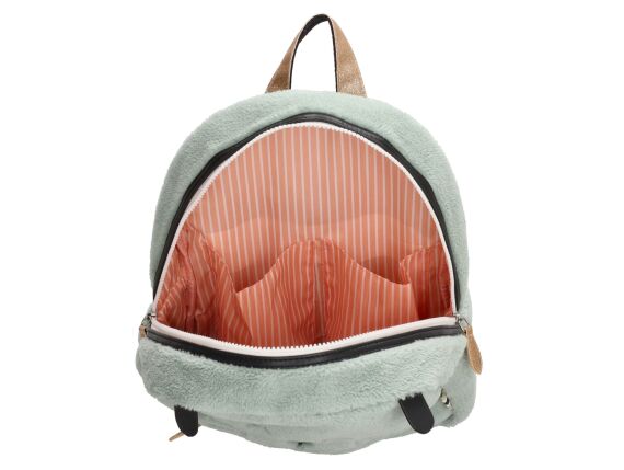 Zebra teddy cat rugzak - Mint